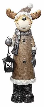 Decor de Crăciun și Anul Nou Andrea Fontebasso 54660 Statuie Cerb, Christmas Champagne, 60cm, ceramica