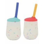 Cană cu pai Nuby NV04035 Поильник Silicone mini cup with straw 120ml (12m+)
