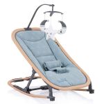 Leagăn pentru bebeluși Chipolino Velvet SHEVL02304SK sky+wood