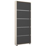 Полка для обуви Mobildor-Lux Leo Slim 90x16x203H cm Sonoma/Anthracite