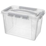 Cutie depozitare Бытпласт 45719 Контейнер Econova Grand box 6.6l 29x19x18cm замки серый