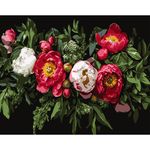Картина по номерам Strateg 58063 Aranjament floral 40x50cm (fundal negru)