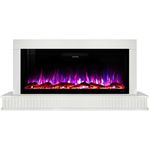 Șemineu electric ArtFlame Fluxa & Vegas 42, 680x1400x270mm, Alb
