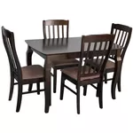 Комплект стол и стулья Evelin di Costacurta стол HV-29V Chocolate + 4 стула Wenyi Chocolate/Ekea12 Dark Brown