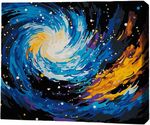 Картина по номерам BrushMe RMGB015FC 30x40сm (pânză neagră/fără cutie) Dansul galaxiilor