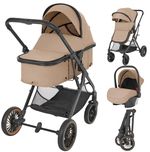 Детская коляска Kikka Boo One Beige, transformabil 3in1 (3800171213813)