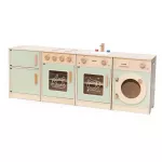 Игрушечная кухня и посуда Viga 44248 Set de bucătărie din lemn, verde