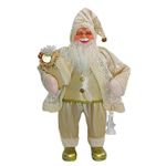Новогодний декор Promstore 02525 Mos Crăciun, 90cm, Golden Christmas cu cadouri si felinar