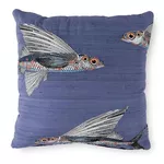 Lenjerie de pat Moooi 243591 Embr. Flying Coral Fish cush 45x45 Blue