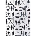 Занавеска для ванной Bisk 06847 PEVA COUPLE alb/negru 180x200
