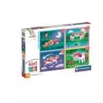 Пазл Clementoni Puzzle 4in 1 O zi cu unicorni 2025 (21740)