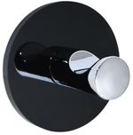 Cârlig baie Bisk 08031 rotund 5x5 cm, negru/crom