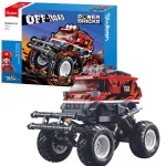 Конструктор Sluban B1159 Monster Truck roșu, cu inerție, 261 elem.