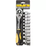 Set de unelte de mână Topex 38D652 Chei tubulare 1/2 clichet 190mm (11buc)