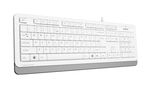 Keyboard A4Tech FK10, Multimedia Hot Keys, Laser Inscribed Keys , Splash Proof, White/Grey, USB