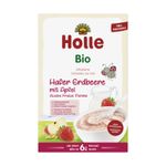 Овсяная кашка без сахара с яблоком и клубникой Holle Organic (6+ мес) 250 г