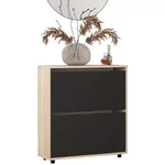 Raft pentru încălțăminte Mobildor-Lux Leo 70x27x86H cm Sonoma/Anthracite