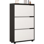 Raft pentru încălțăminte Mobildor-Lux Leo 100x27x125H cm Anthracite/White