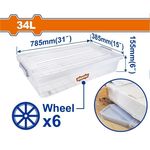 Cutie depozitare Wadfow WTB2434 Container plastic cu roti 34L