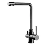 Смеситель кухонный Fabiano 21 FB нерж К бок фильтр черн