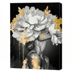 Tablou pe numere Ideyka KHO8511 40x50cm Eco, Trezirea frumusetii cu vopsele metalic extra