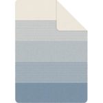 Textile de casă Ibena 2296/600 Jacquard Baumwolldecke Salerno mith GOTS Zertifikat Blue/ivory
