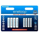 AA  Eneloop 1900mAh + AAA Eneloop 750mAh, Blister*4+4, Panasonic, BK-KJMCDE44E