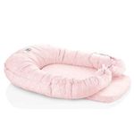 Cocon pentru bebelusi BabyJem 525 Saltea reductor 5 in 1 BabyNest Cushion Salmon Flower