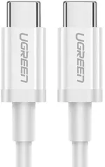 Cablu telefon mobil Ugreen 60520 Cable Type-C 2.0 to Type-C 2.0 5A 60W 2m, White, US300