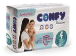 Scutece pentru copii Confy Premium Jumbo Nr.4 MAXI (7-14 kg), 60 buc.