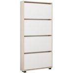 Полка для обуви Mobildor-Lux Leo Slim 90x16x164H cm Sonoma/White