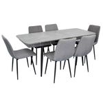 Комплект стол и стулья Evelin di Costacurta стол DT-432-3R B + 6 стульев XR-154B Grey5