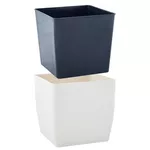 Ghiveci pentru flori Aleana 115085 Cvadro 27x27x26 cm, white rose