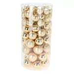 Decor de Crăciun și Anul Nou Promstore 36858 Set globuri 100buc, Gold, plastic