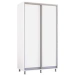 Dulap Mobildor-Lux Aron-S uși glisante din PAL (120x60x200H cm) Alb Brilliant