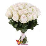 Букет из 35 белых роз Ecuador 60-70см