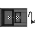Мойка кухонная со смесителем Dr.Gans Astra 760K + SanDonna F 7073 negru