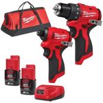 Набор электроинструментов Milwaukee M12BLPP2D-202B Набор инструментов (4933500139)