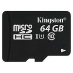 KINGSTON MicroSD 64GB SDCS/64GB Class 10