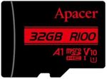 Флеш карта памяти SD Apacer AP32GMCSH10UB-RA microSDHC 32GB w/o Adapter RP