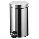 Coș de gunoi Bisk 05896 cu pedala 5L inox, crom, BASIC