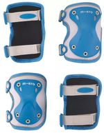 Echipament de protecție Micro AC5474 Set de protectii pentru genunchi si coate reflective Blue S