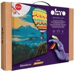 Set de creație Okto 30009 3D Pictură pe numere cu plastilină ușoară 30×40сm, Zbor cu balonul cu aer cald