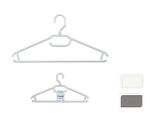 Набор вешалок для одежды пластик Twister 3шт,белые/серые