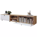 Тумба напольная для TV Mobildor-Lux ZEN (240x35x38H cm) Sonoma/Alb