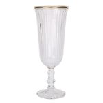 Посуда для напитков Promstore 52453 Pocal pentru sampanie Golden Rim 120ml