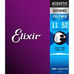 Струна для музыкального инструмента Elixir Polyweb Acoustic Bronze Custom Light 11025