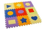 Covoraș de joacă Essa HK028 Covoraș-puzzle educativ Figuri geometrice, 9elem