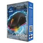 Gaming Mouse SVEN RX-G830, Optical, 500-6400 dpi, 6 buttons, Soft Touch, RGB, Black, USB
