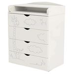 Comoda de infășat PernaMea HappyBaby Girafa 800x1030 MDF alb (MW-DSK-J701)